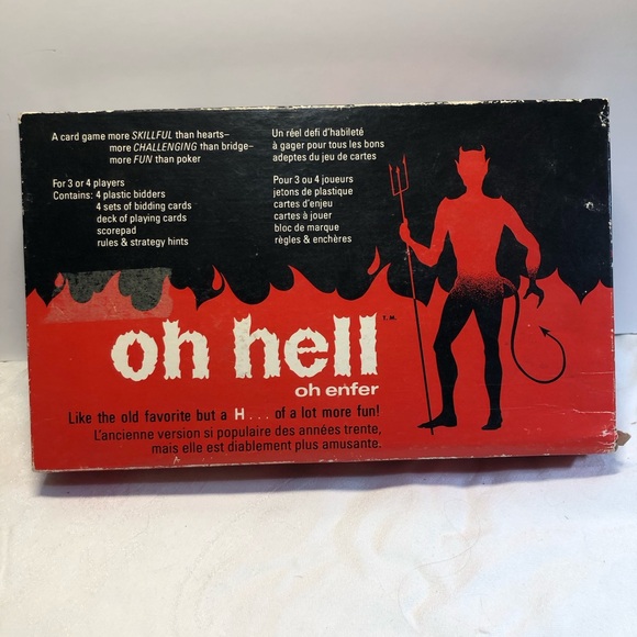 1973 Oh Hell Card Game Vintage Collectible Devil Bx only murders in the building - Picture 5 of 16